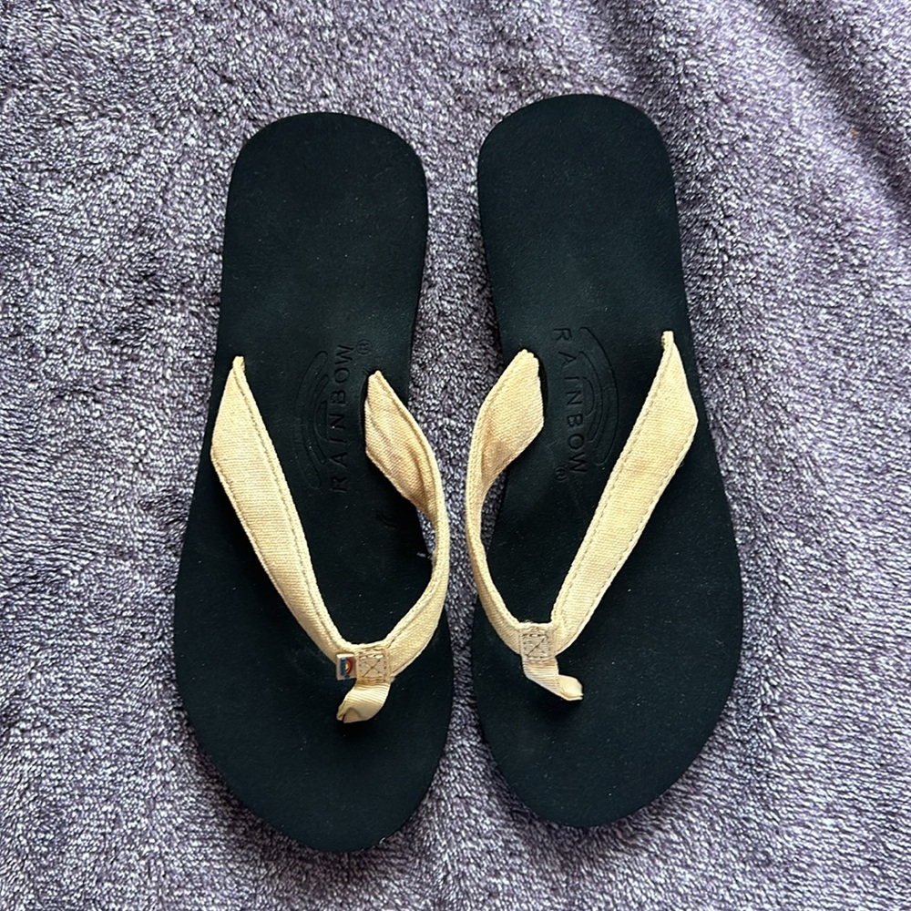 RAINBOW Womens Sandals in Black Size Large 7.5 - 8.5 PRICE FIRM